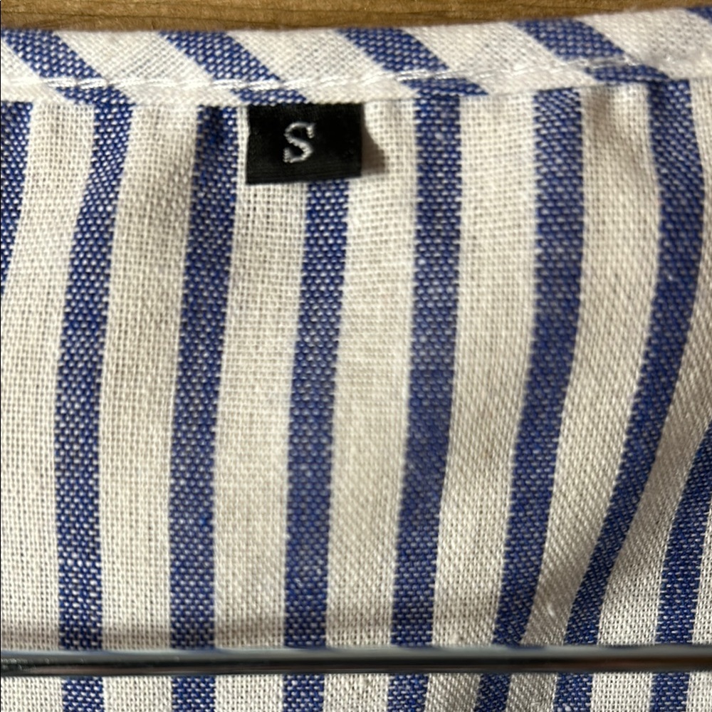 Blue White Striped Shorts Set - Picture 4 of 4